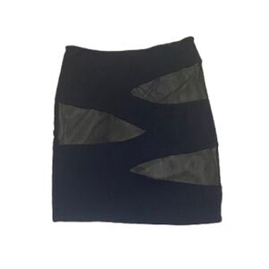 Body Central Black Sheer and Tan Mini Skirt M